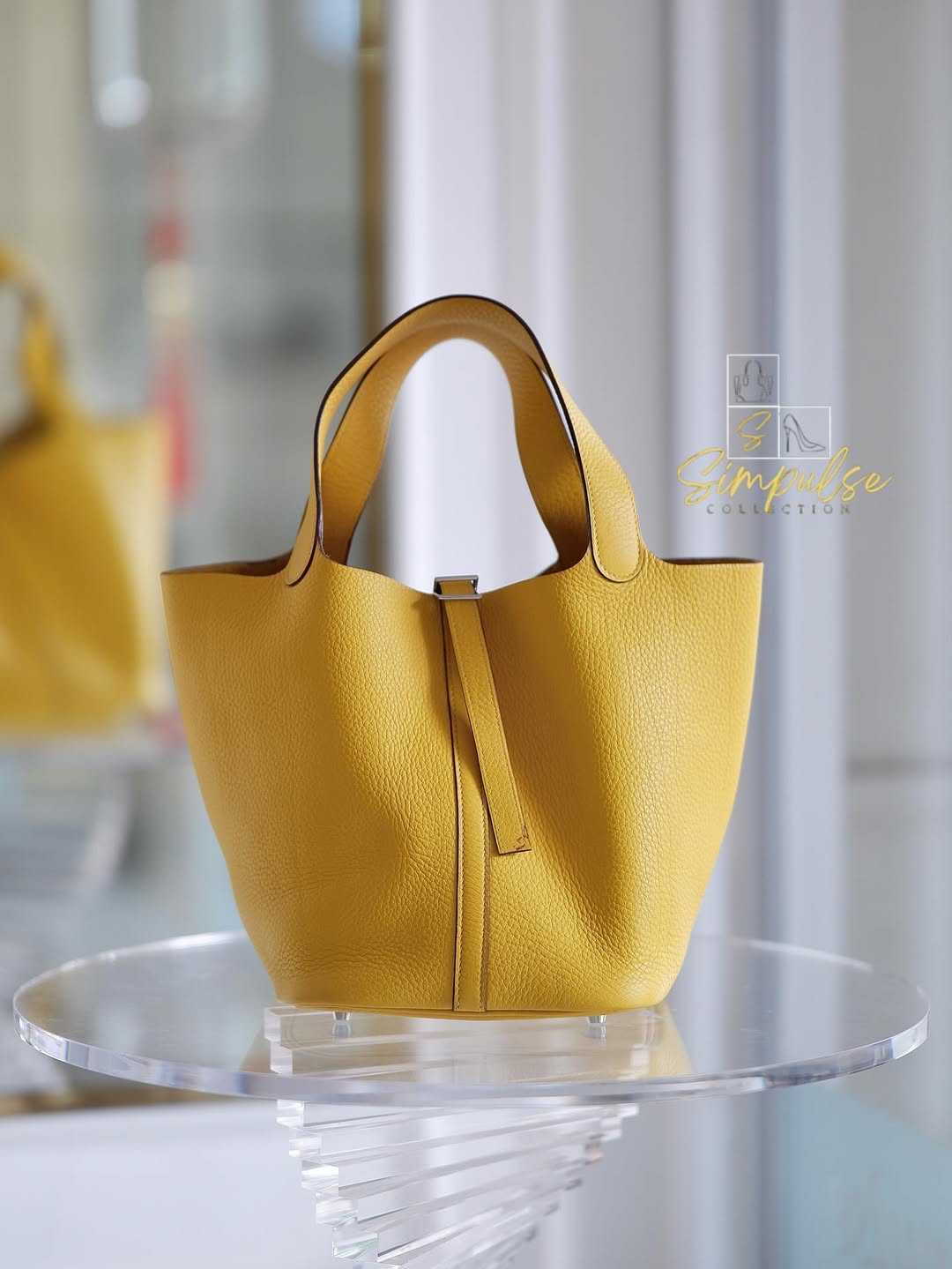 Hermes Picotin 22 Yellow PHW