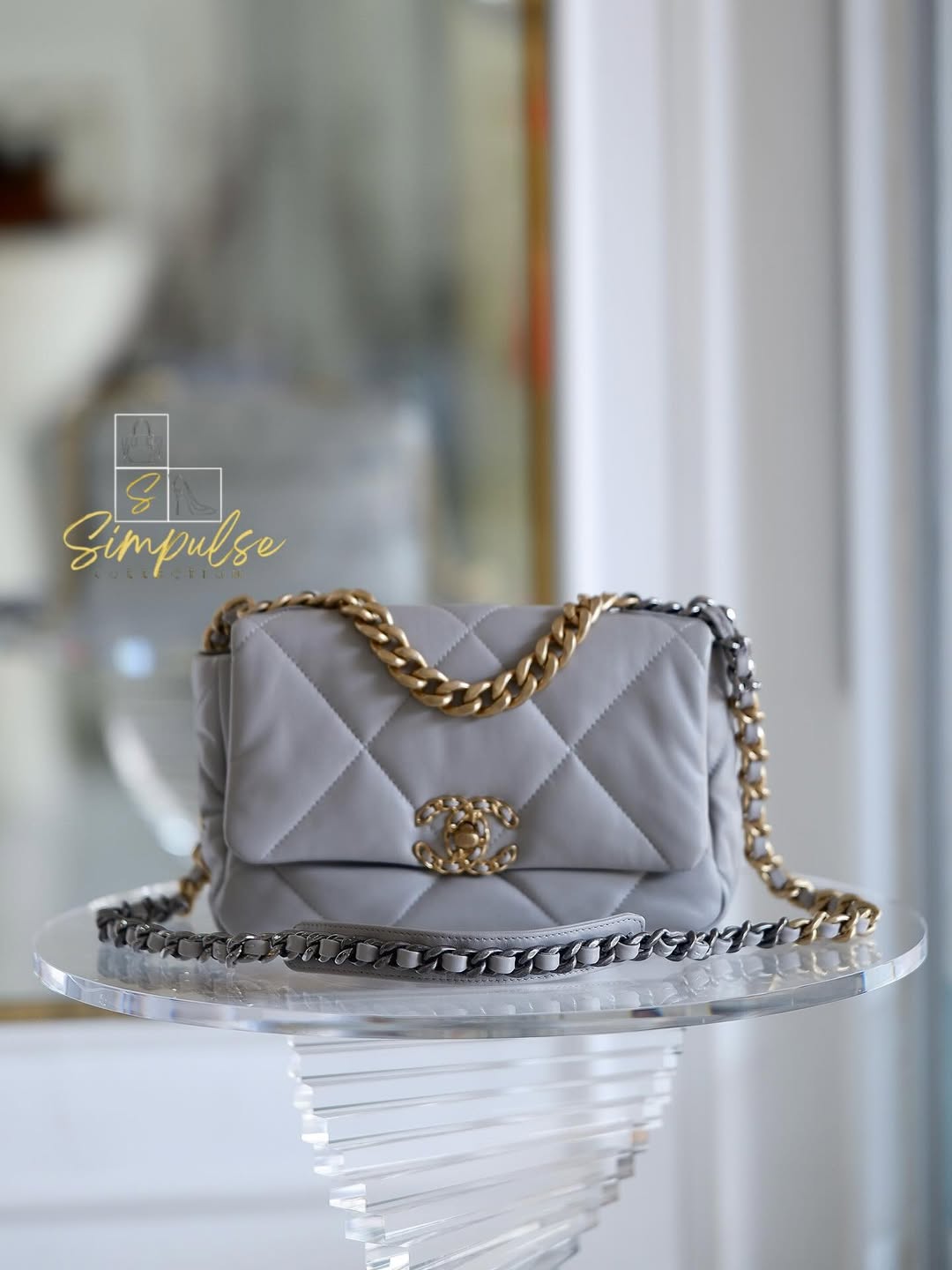 Chanel C19 Grey Small