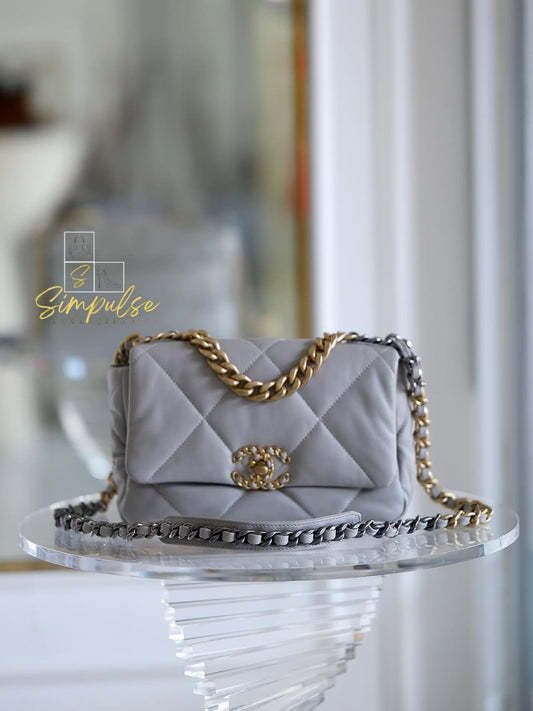 Chanel C19 Grey Small