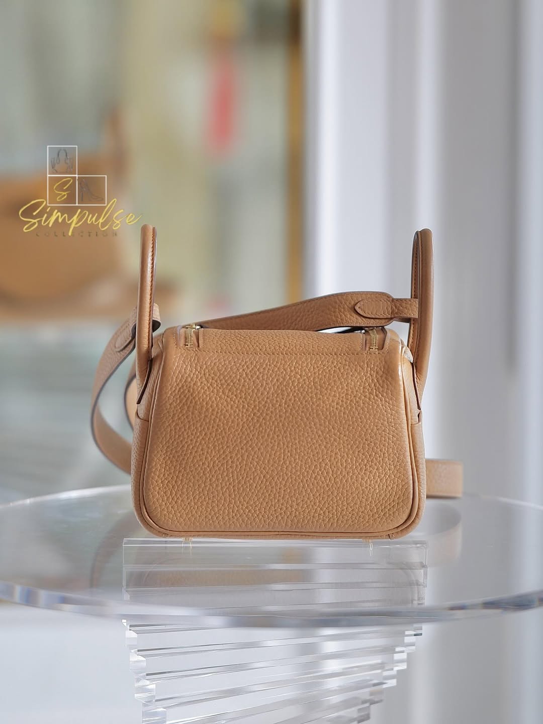 HERMES Mini Lindy Biscuit GHW