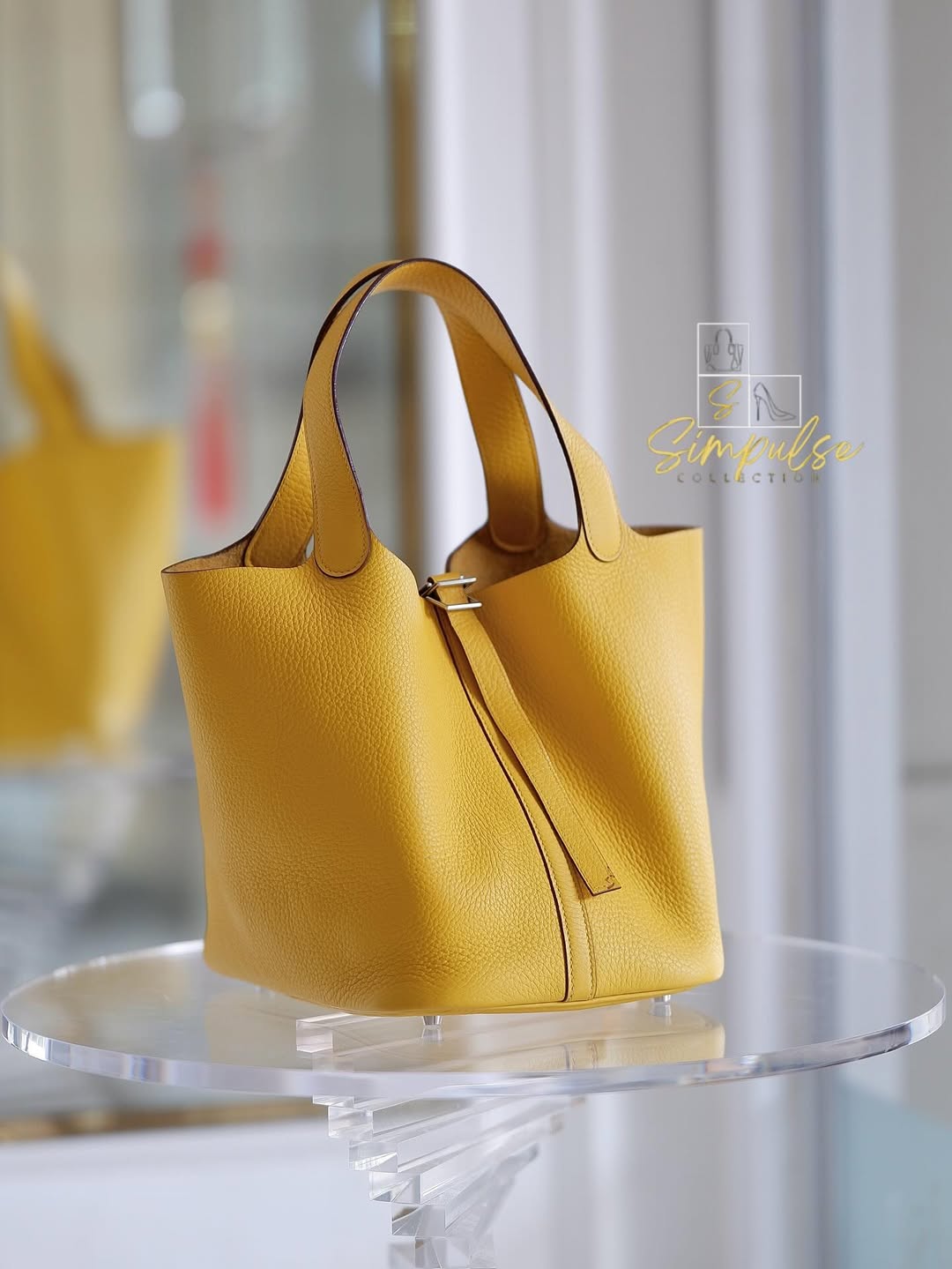 Hermes Picotin 22 Yellow PHW