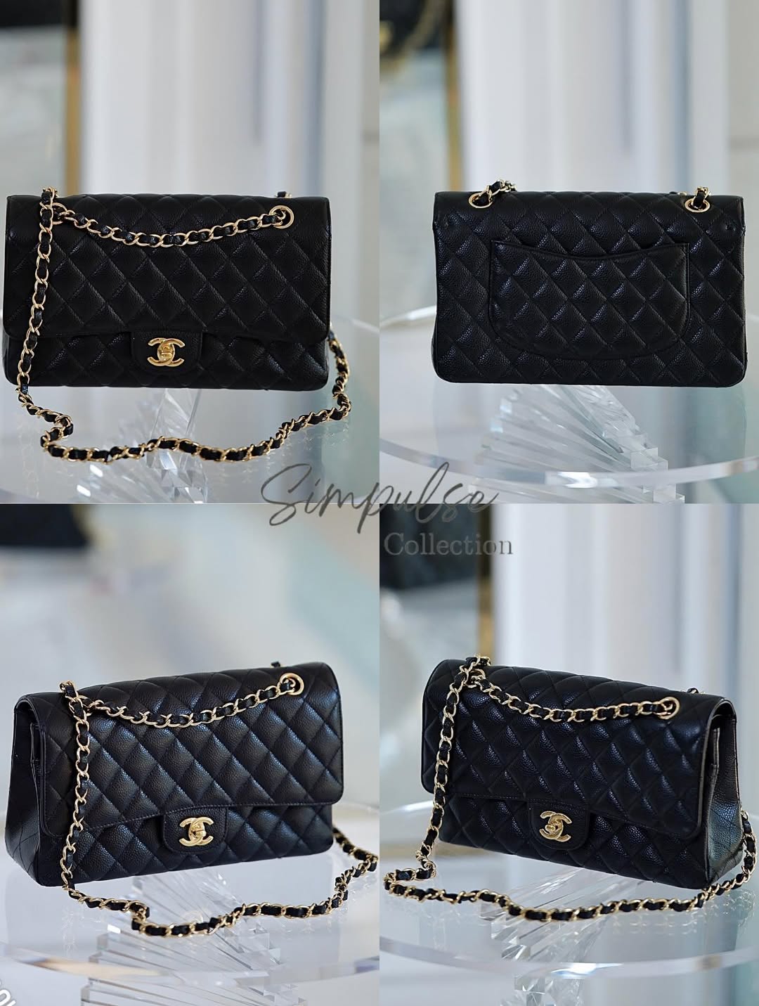 Chanel Medium Double Flap Caviar GHW