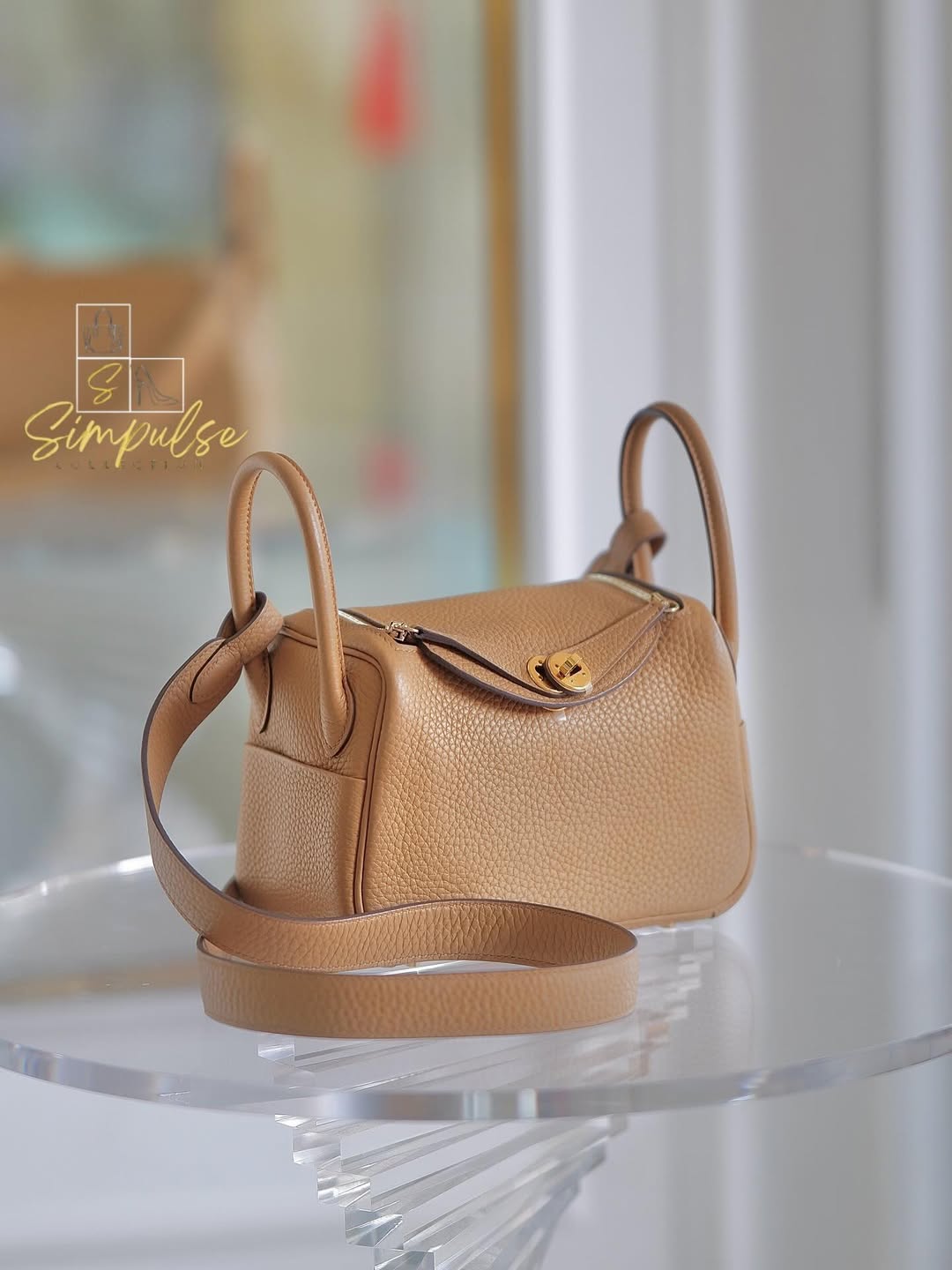 HERMES Mini Lindy Biscuit GHW