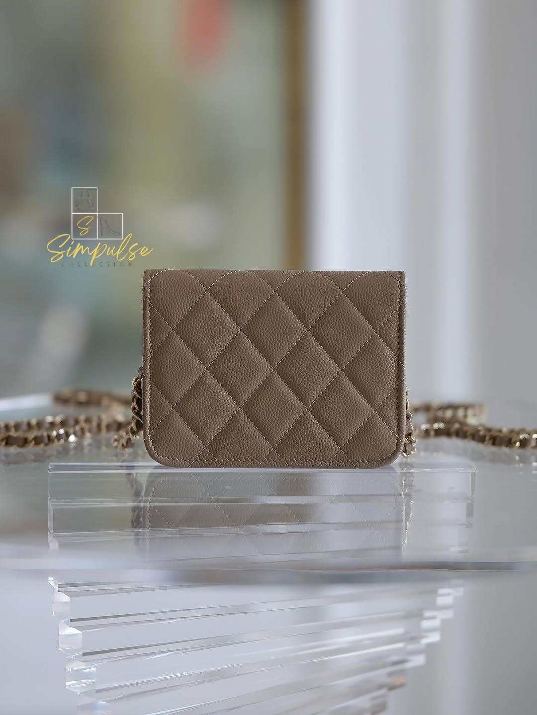 Chanel Mini Woc GHW NUDE