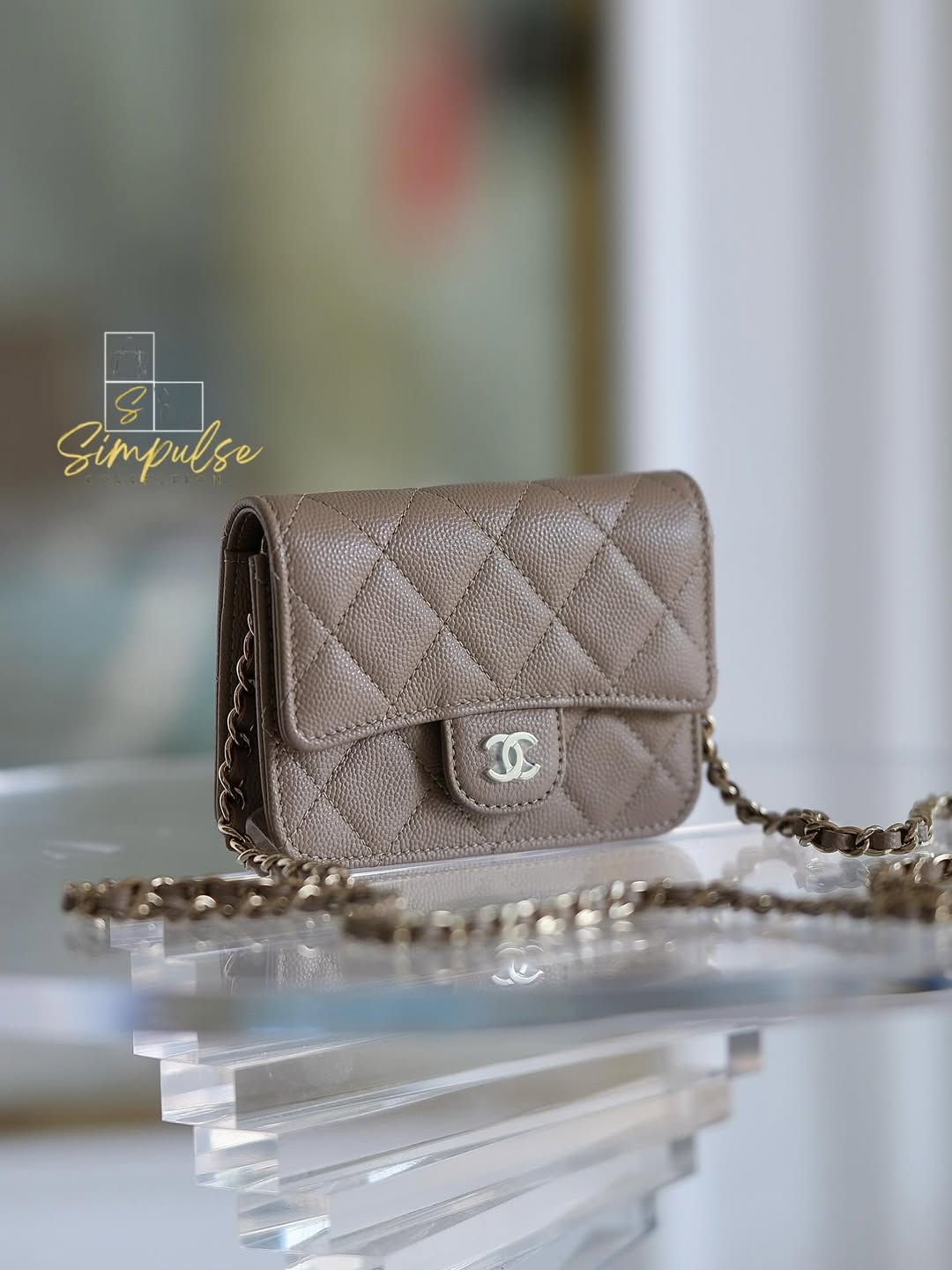Chanel Mini Woc GHW NUDE