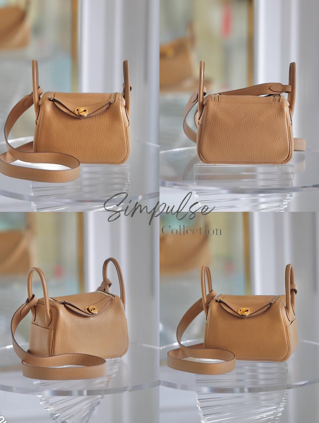 HERMES Mini Lindy Biscuit GHW