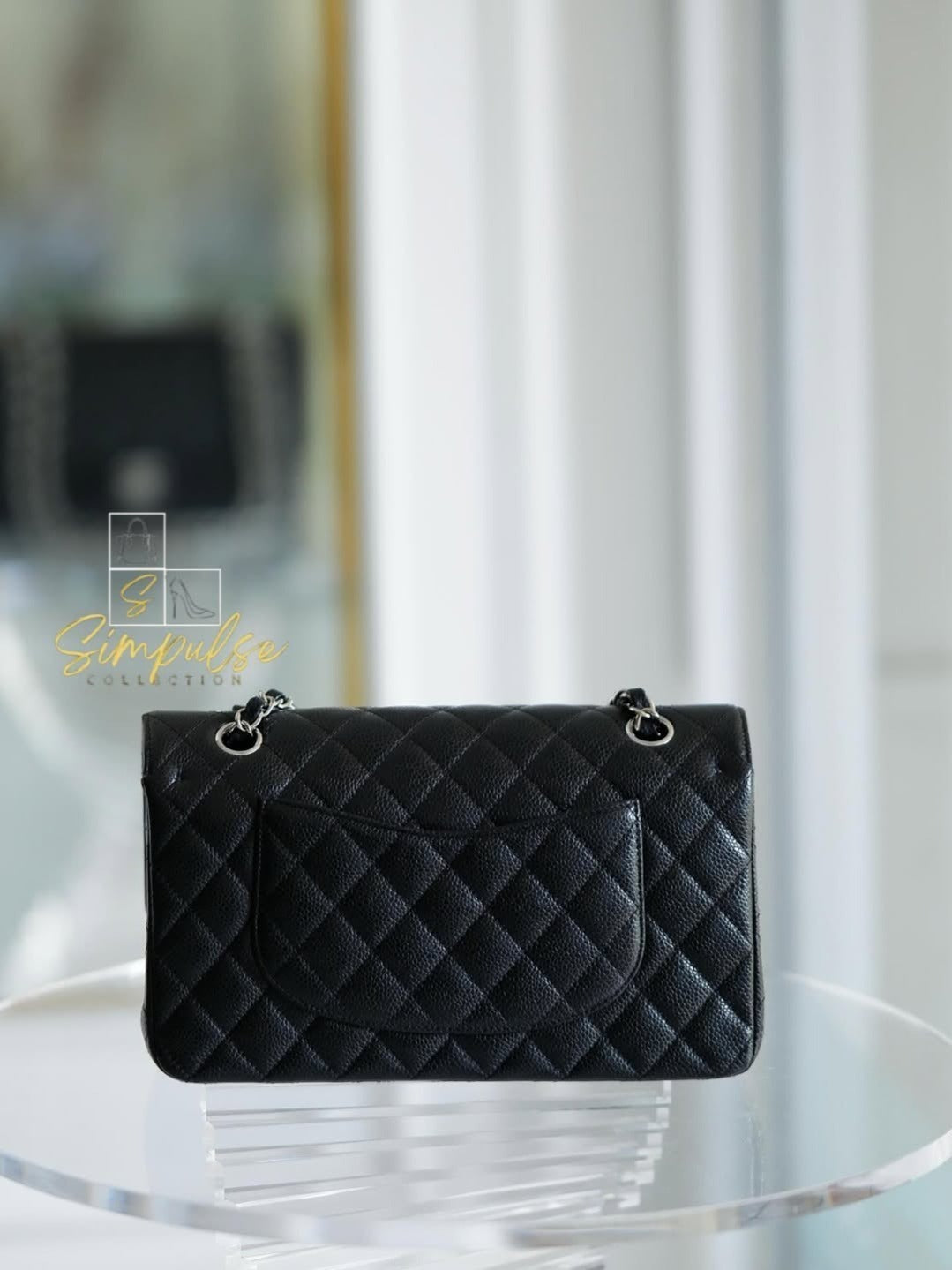 Chanel Medium Double Flap Caviar SHW