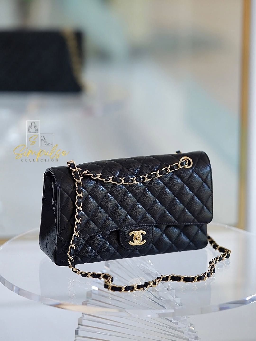 Chanel Medium Double Flap Caviar GHW