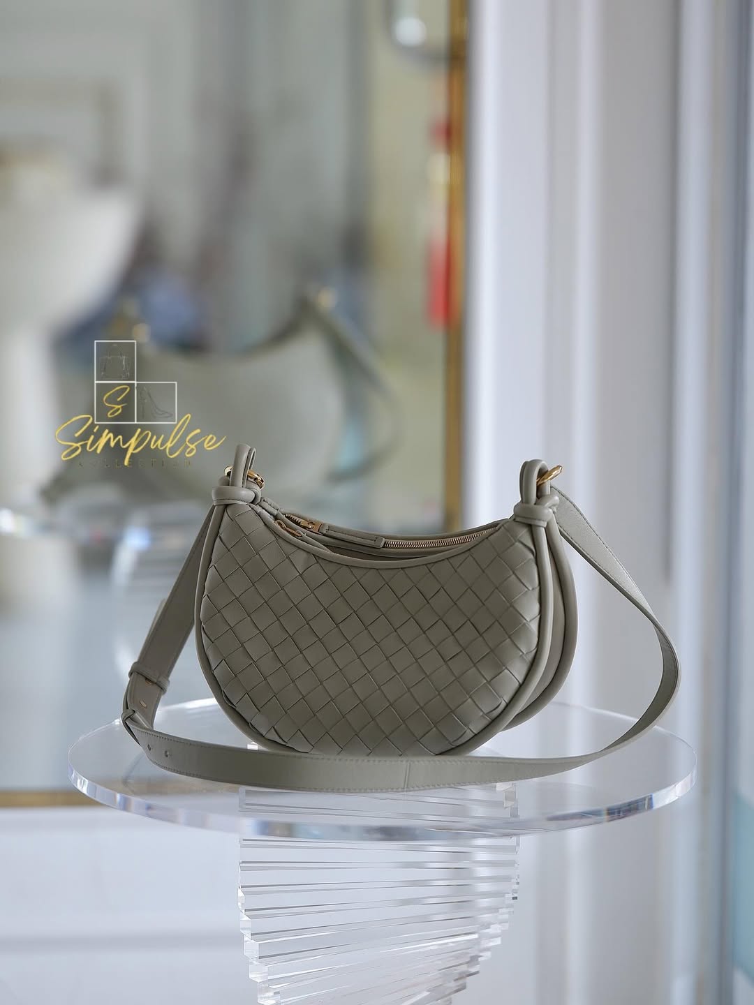 BOTTEGA VENETA Gemelli Hobo travertine Adjustable Strap