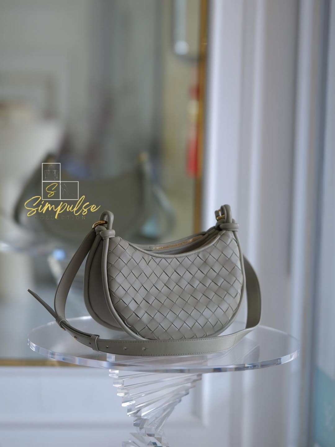 BOTTEGA VENETA Gemelli Hobo travertine Adjustable Strap