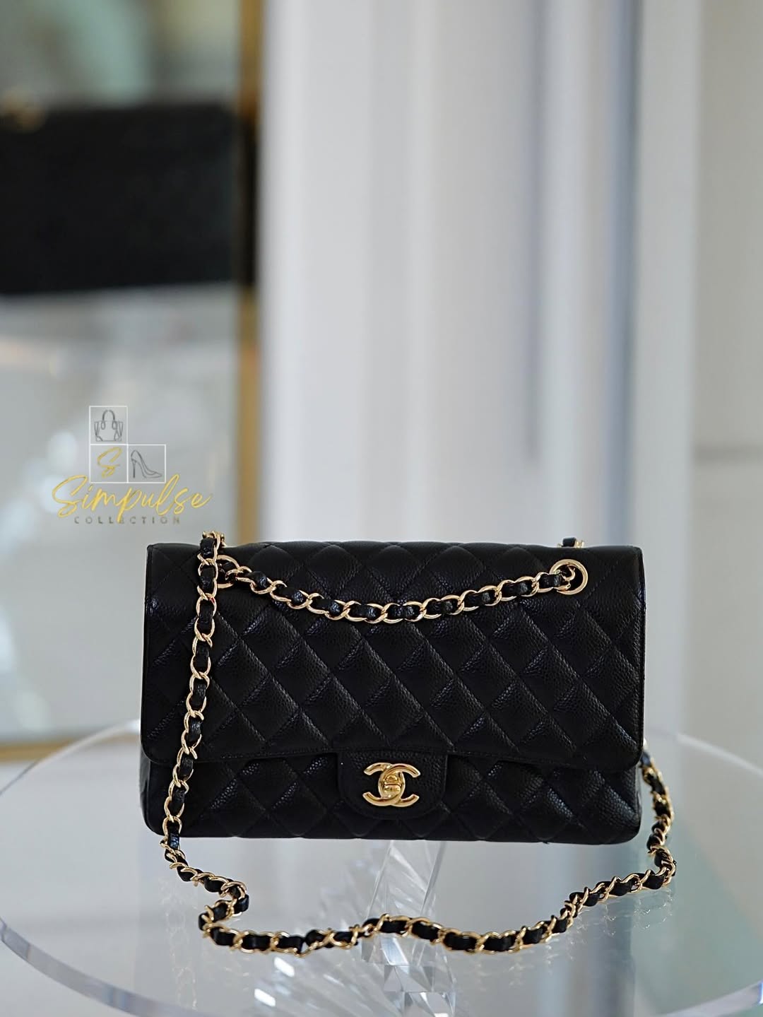 Chanel Medium Double Flap Caviar GHW