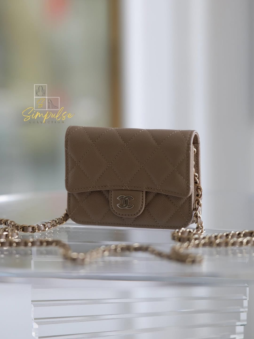 Chanel Mini Woc GHW NUDE
