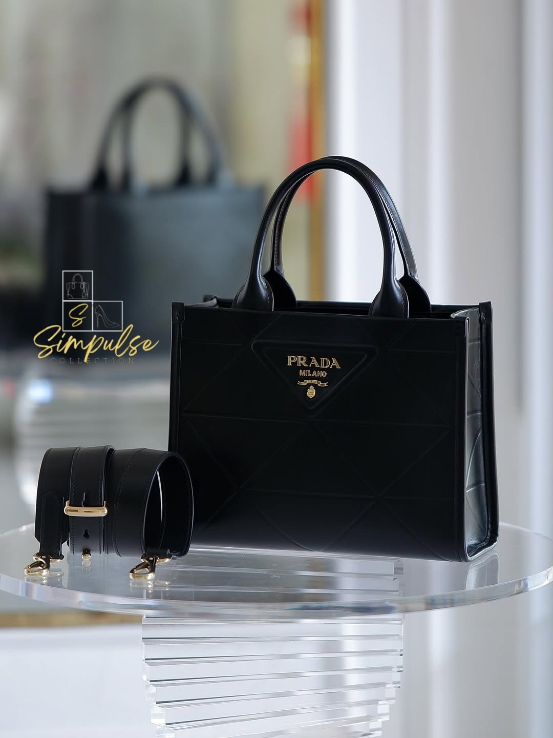 PRADA Black Symbole Small Leather Bag