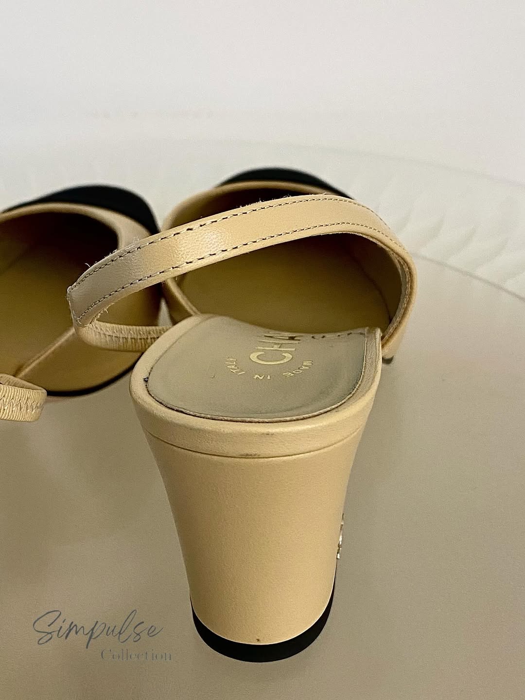 CHANEL Cap Toe Slingback Pumps