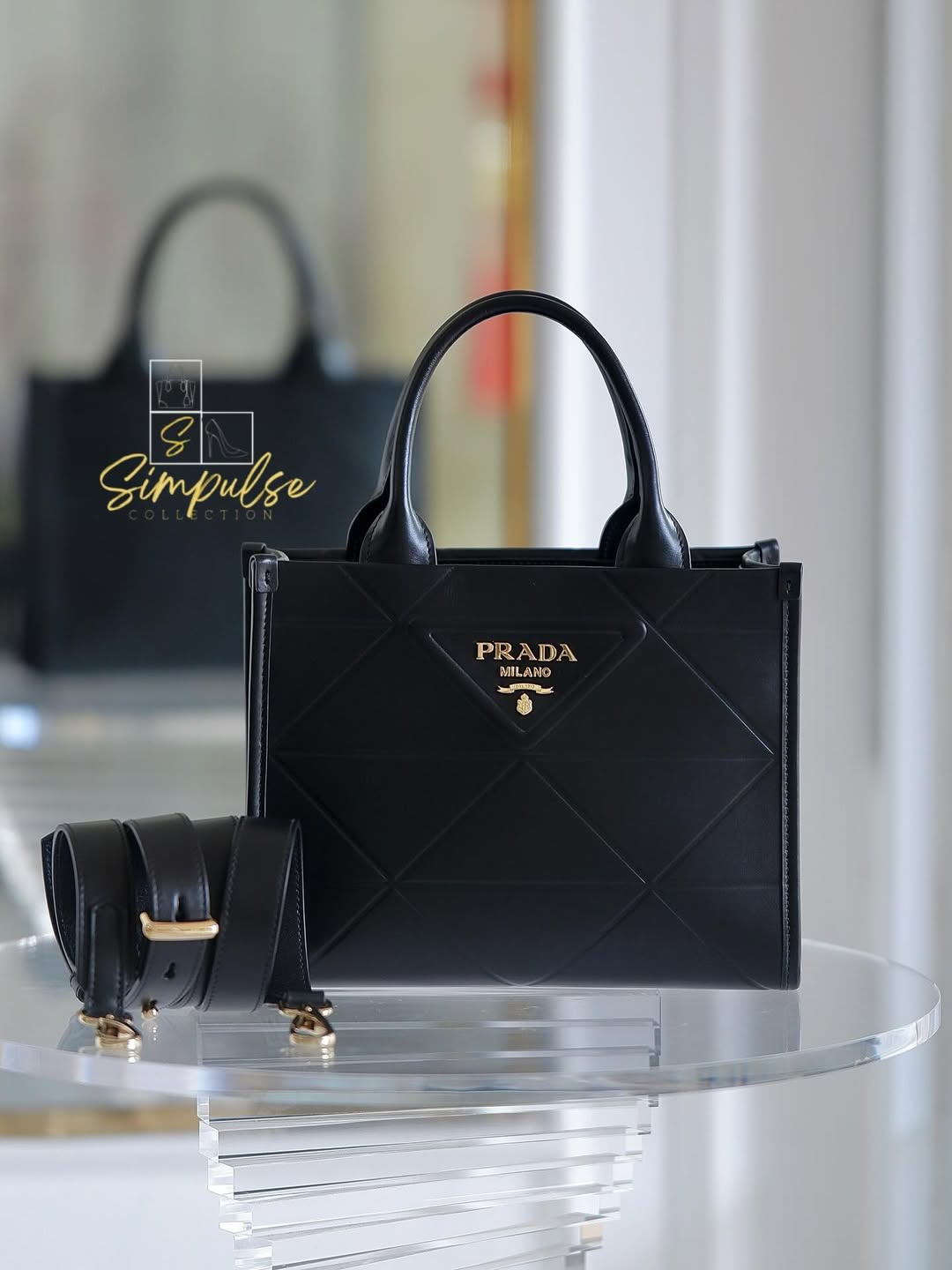 PRADA Black Symbole Small Leather Bag