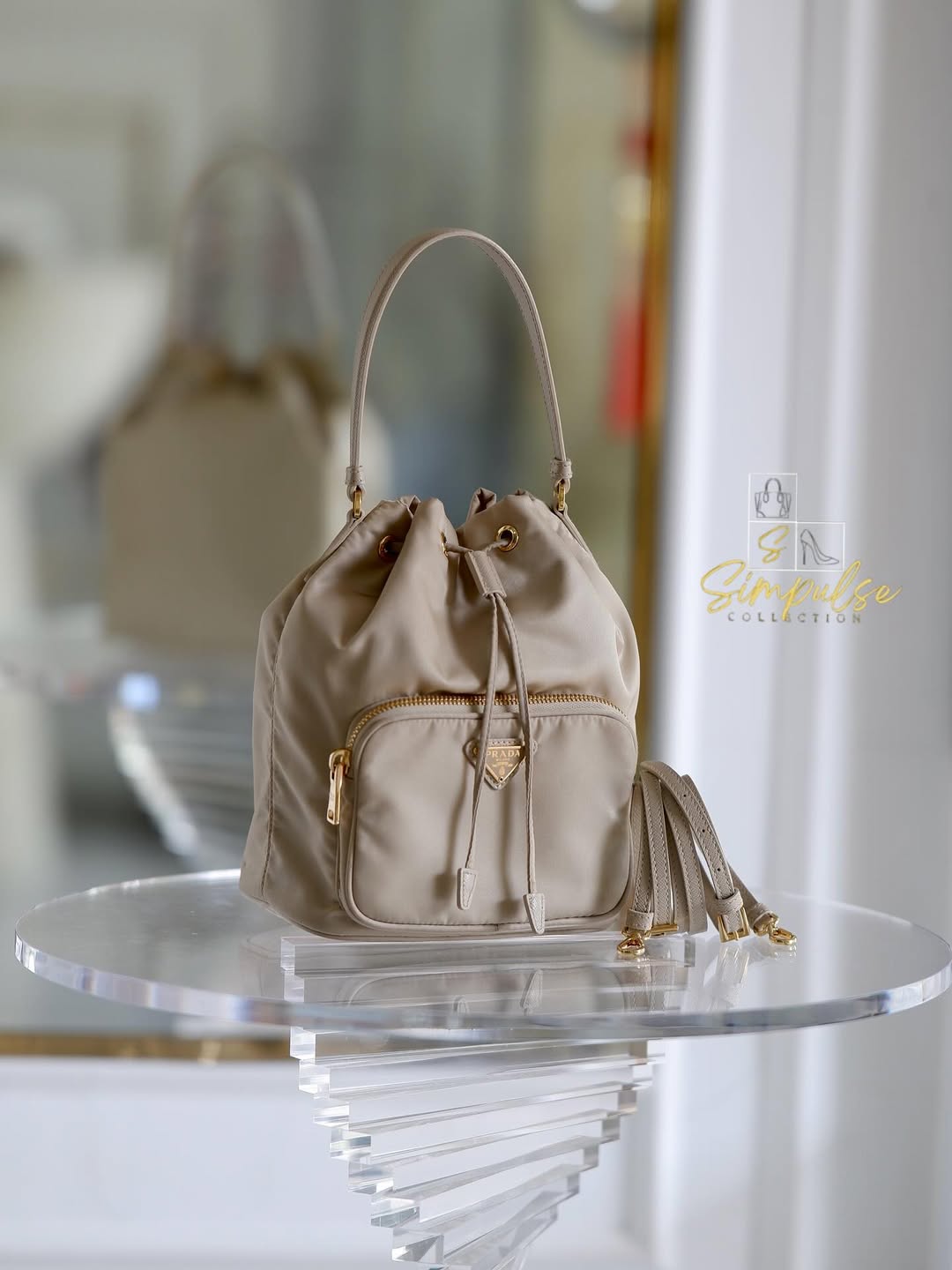 PRADA Duet Re-Nylon Bucket Bag
