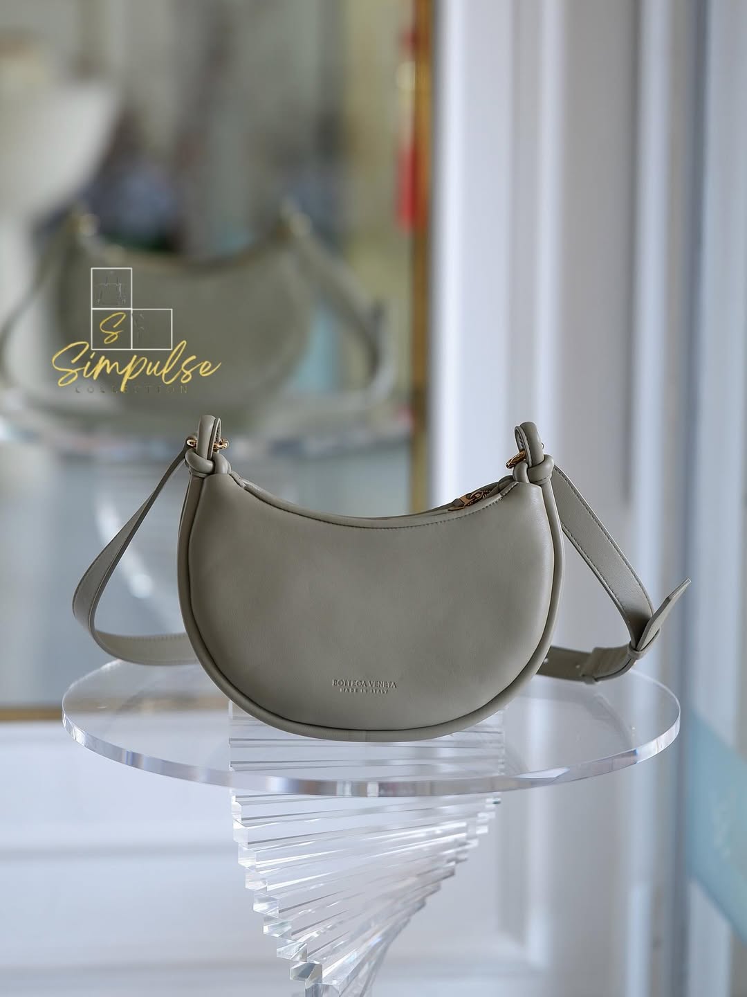 BOTTEGA VENETA Gemelli Hobo travertine Adjustable Strap