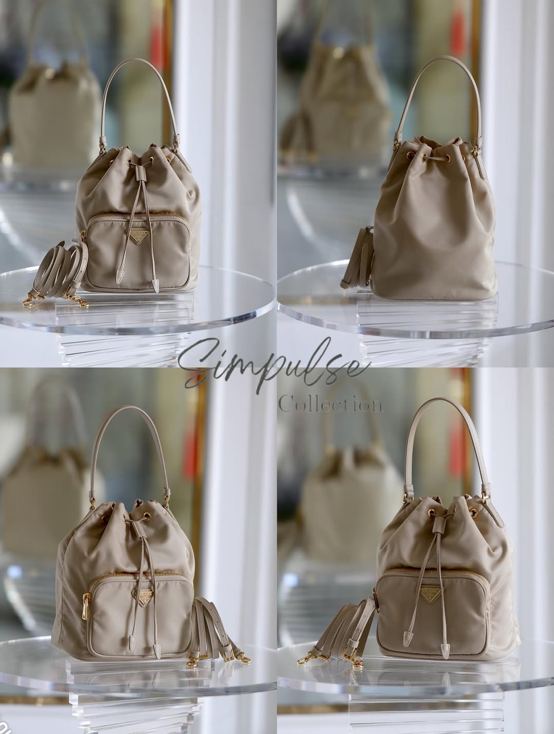 PRADA Duet Re-Nylon Bucket Bag