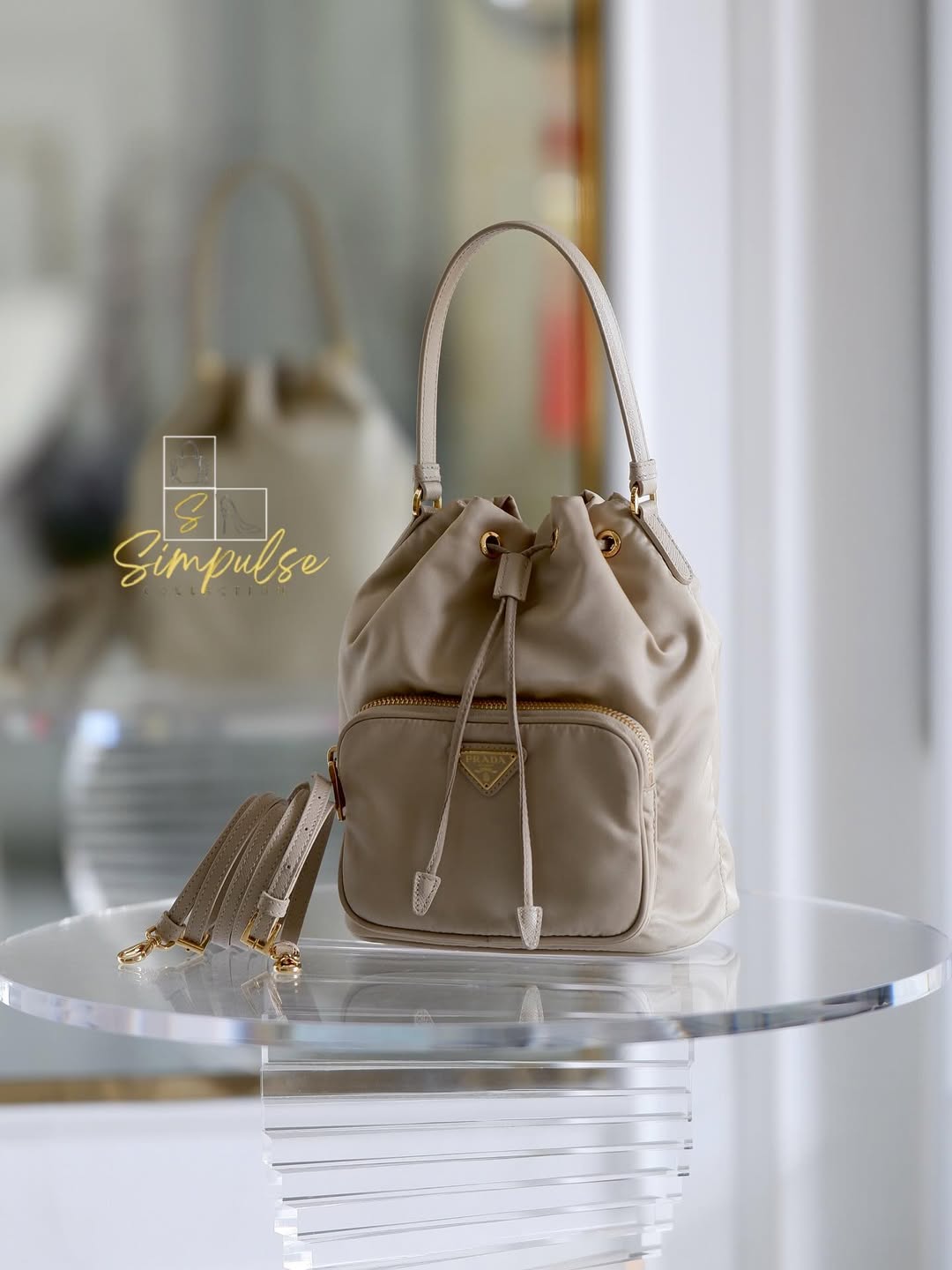 PRADA Duet Re-Nylon Bucket Bag