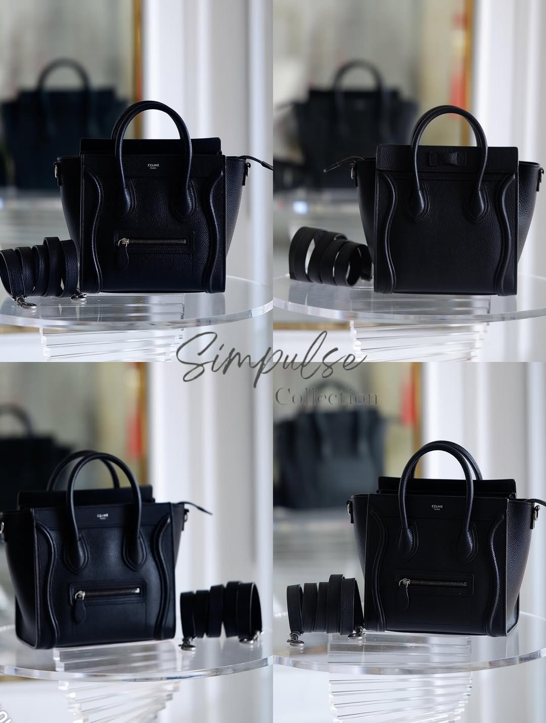 CELINE Nano Luggage in Black