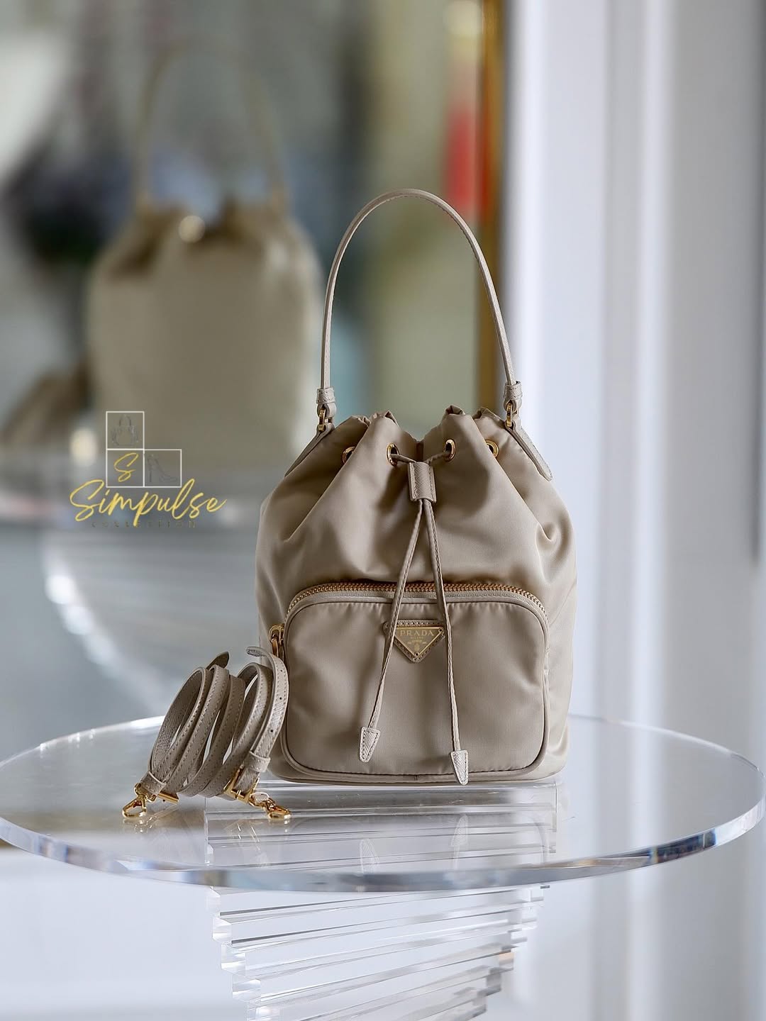 PRADA Duet Re-Nylon Bucket Bag