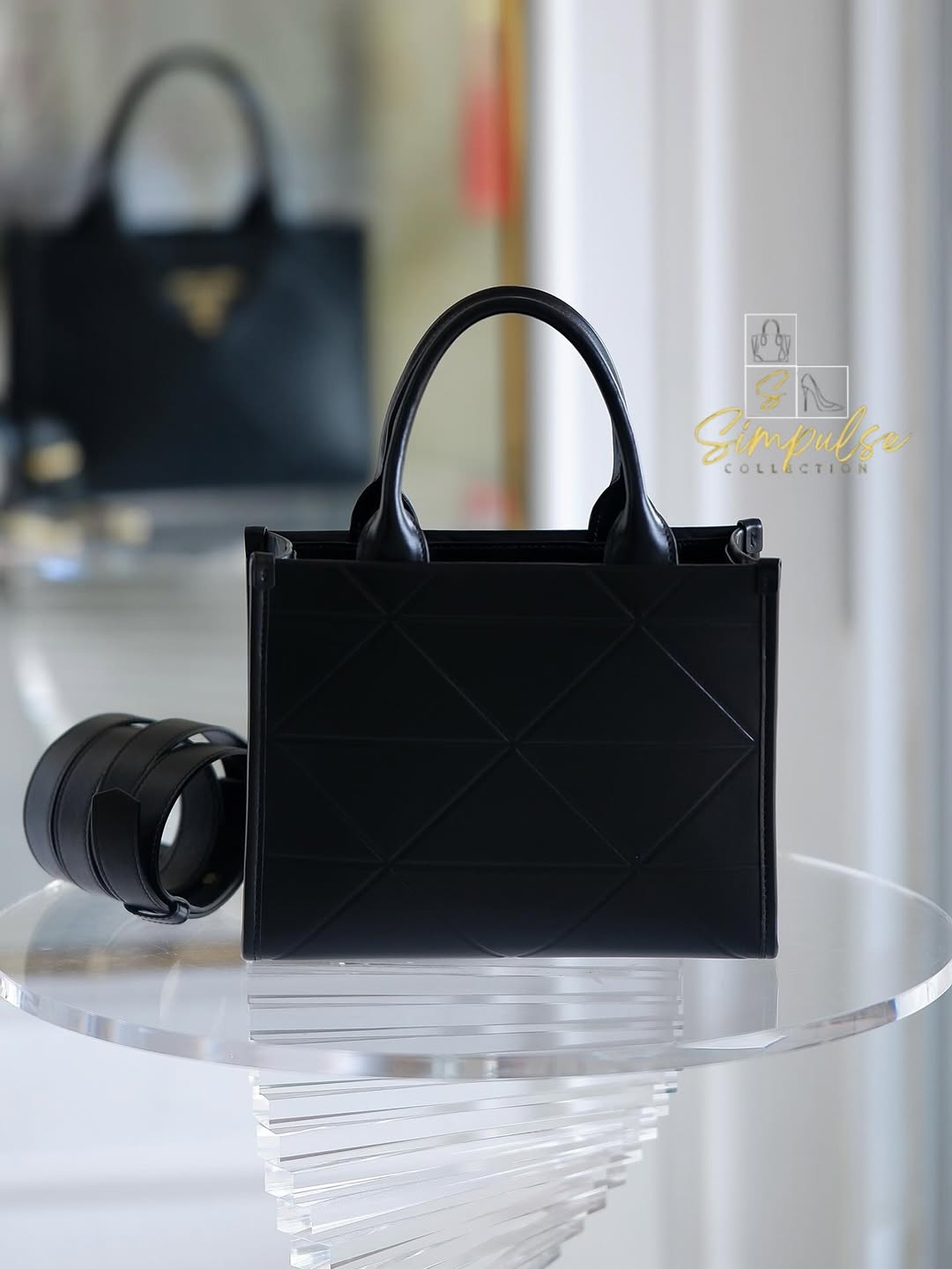 PRADA Black Symbole Small Leather Bag