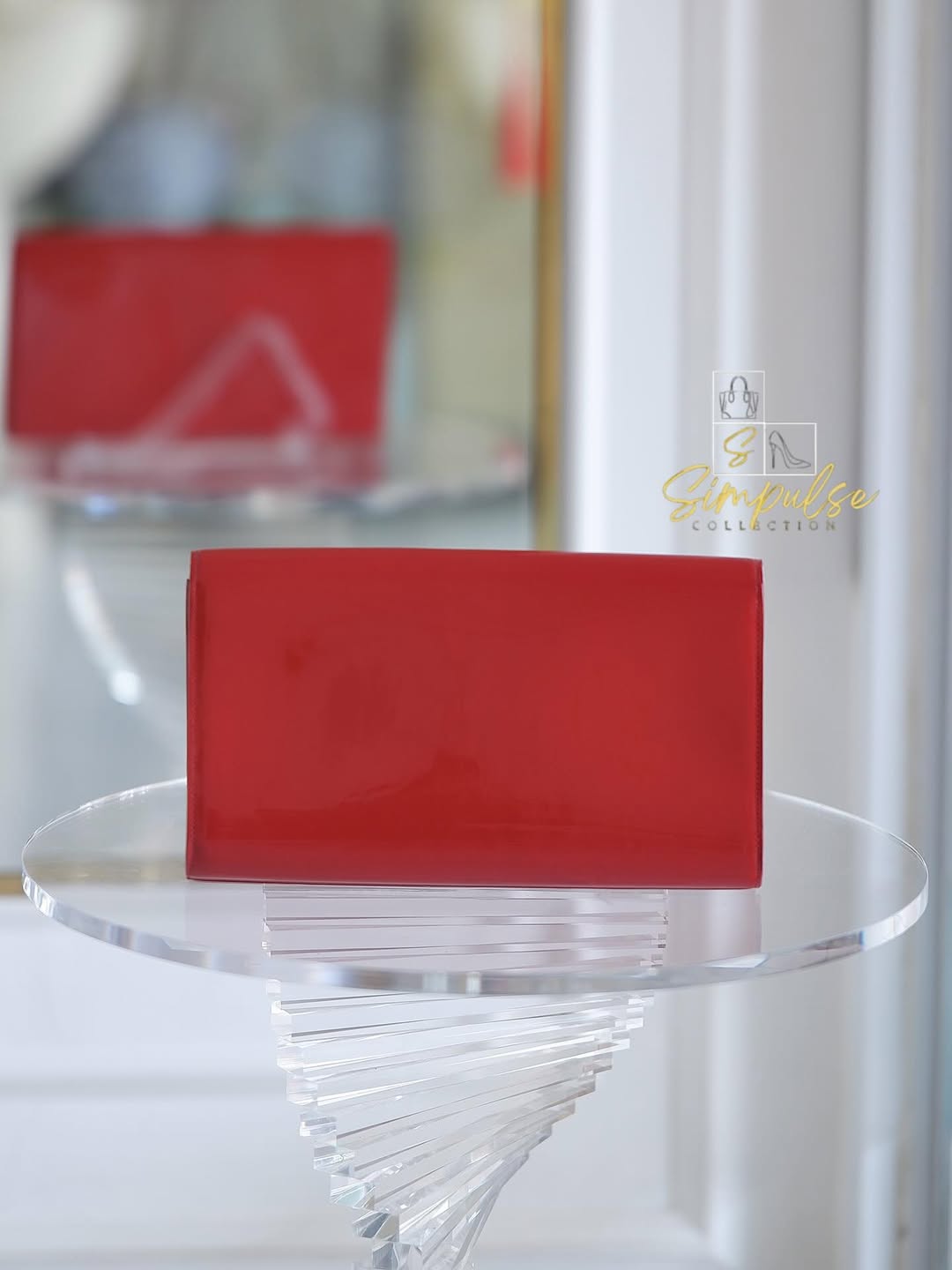 Yves Saint Laurent Red Patent Clutch