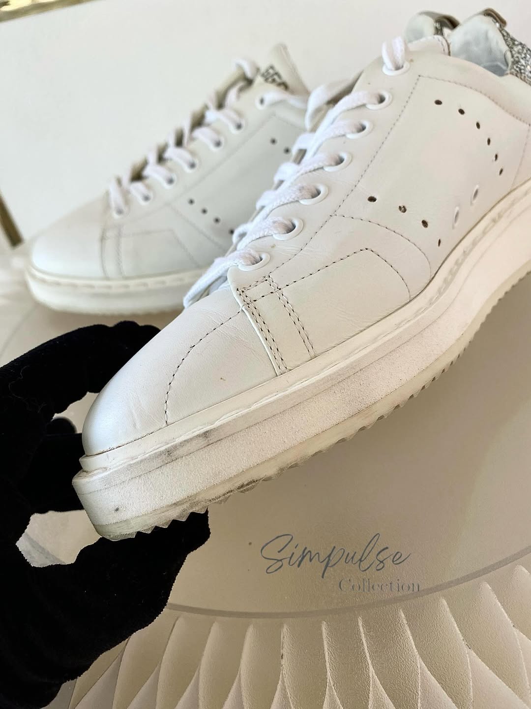 GGDB Starter White Leather Sneakers