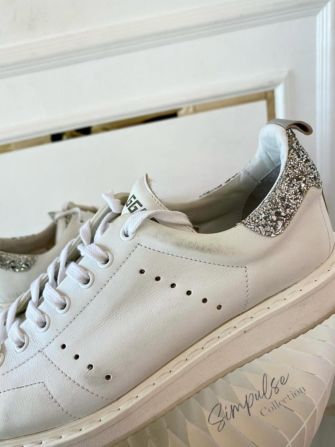 GGDB Starter White Leather Sneakers