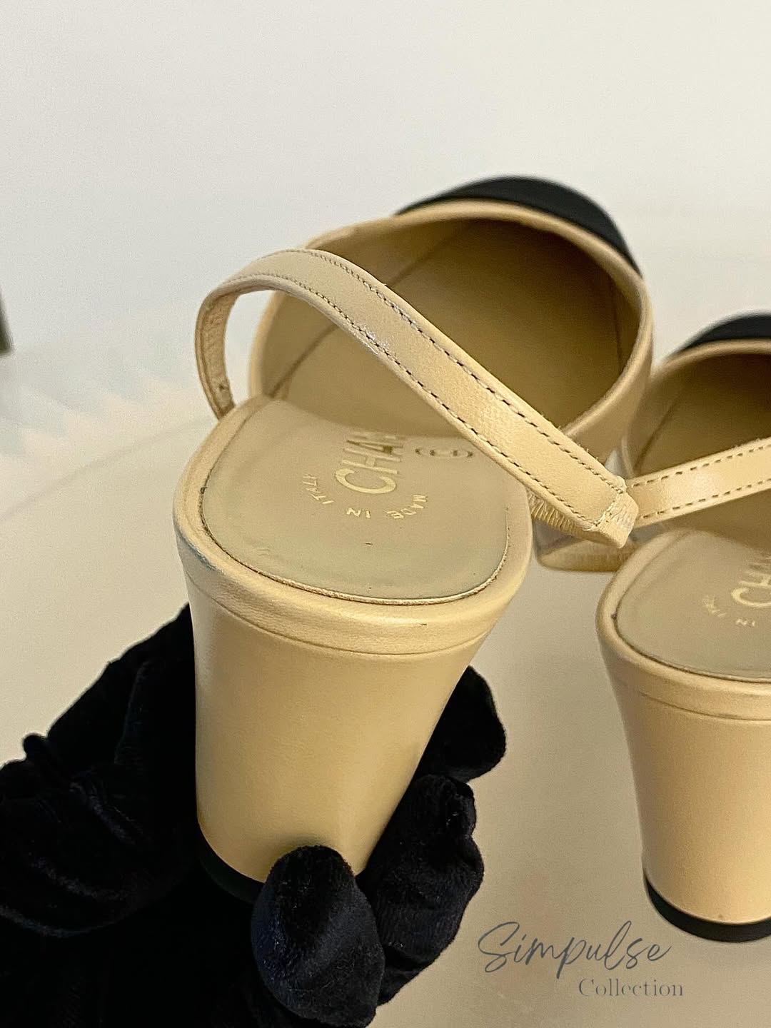 CHANEL Cap Toe Slingback Pumps