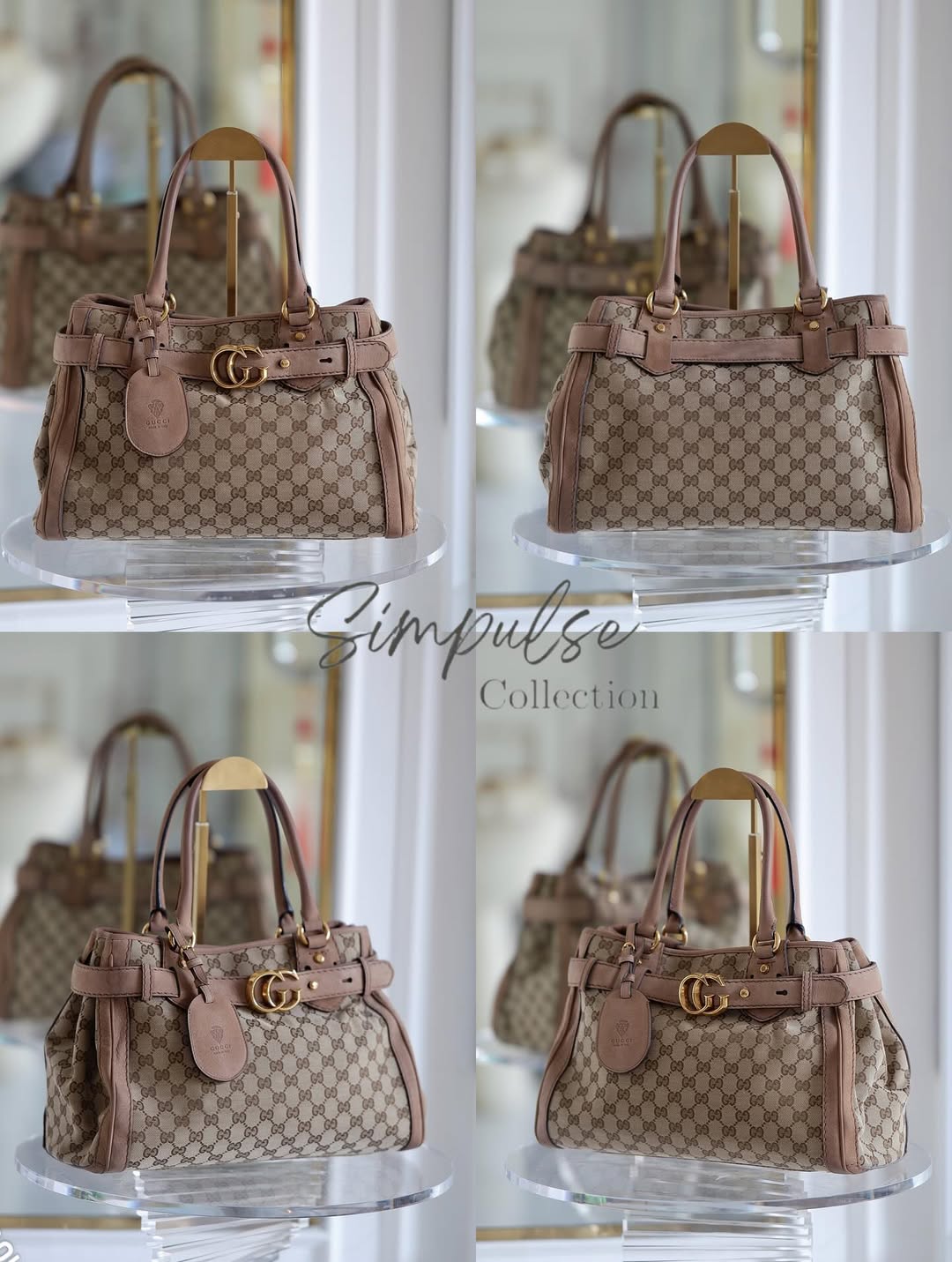 Gucci Supreme Ebony Canvas Nubuck Running Tote
