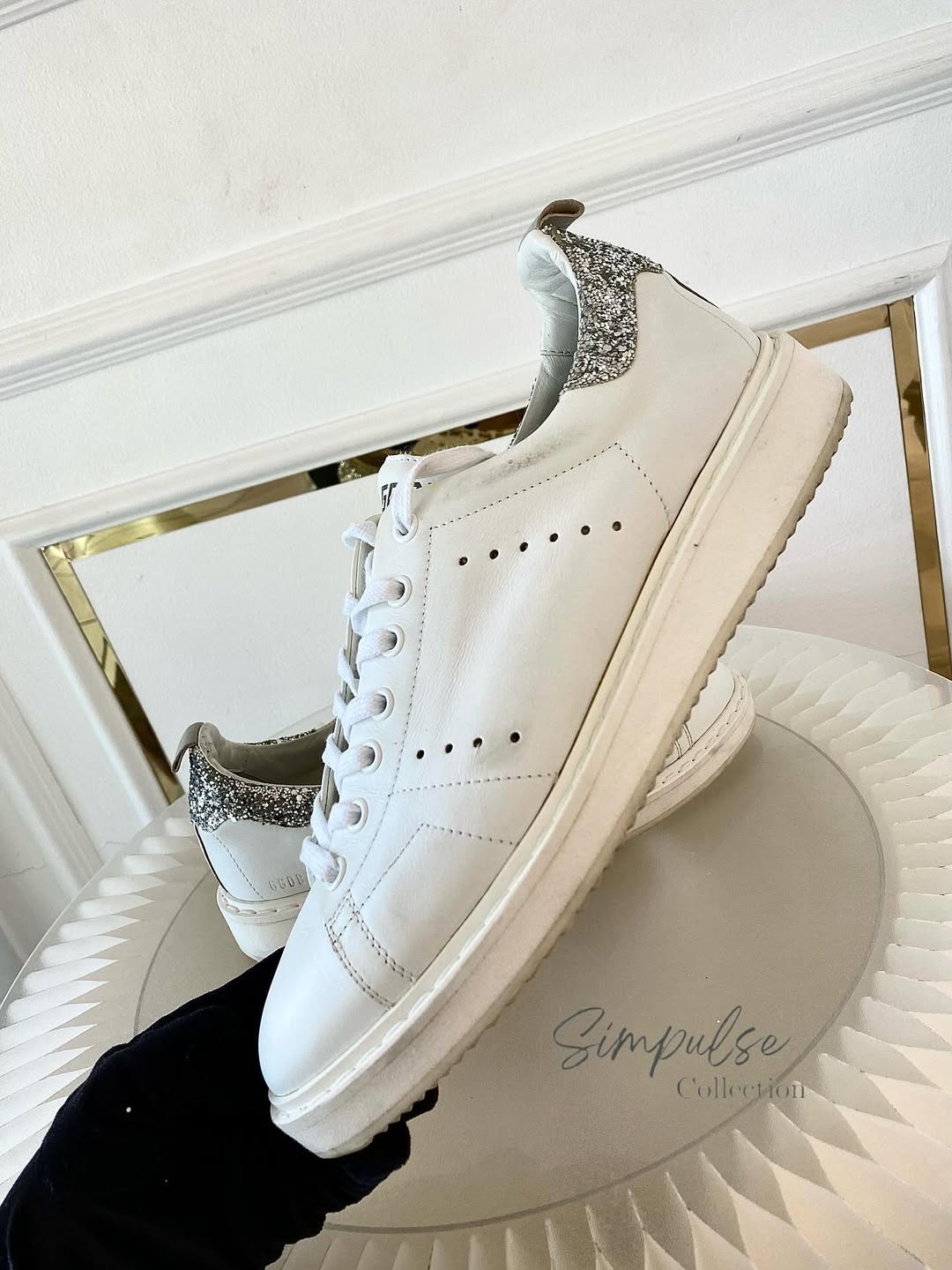 GGDB Starter White Leather Sneakers