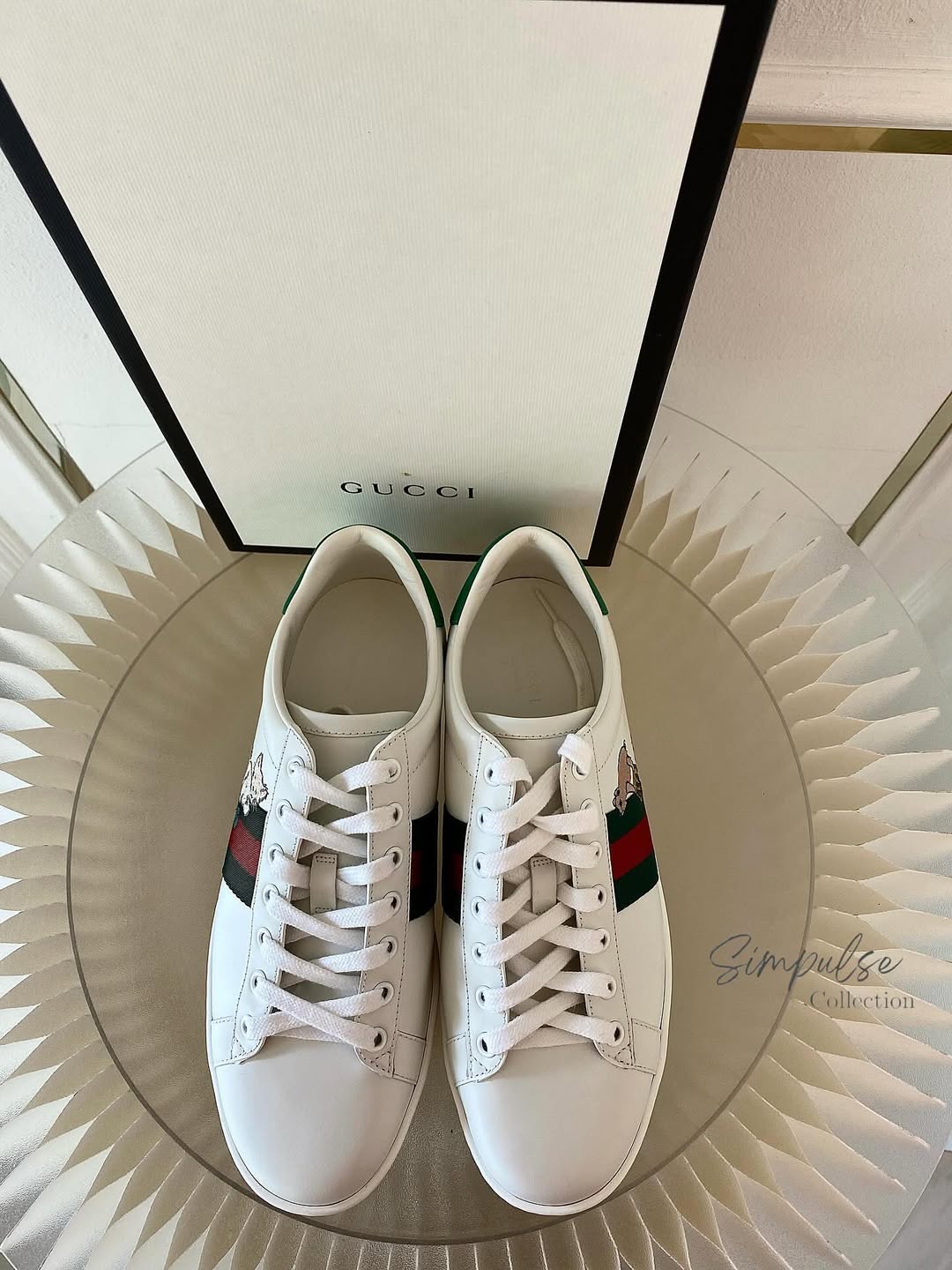 GUCCI Ace “Kitten” Leather Sneakers