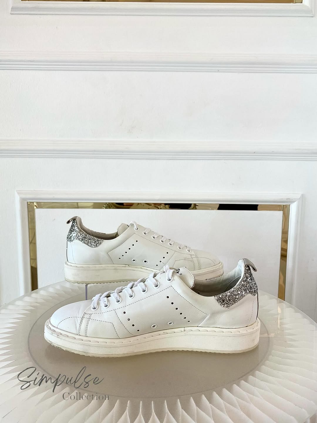 GGDB Starter White Leather Sneakers