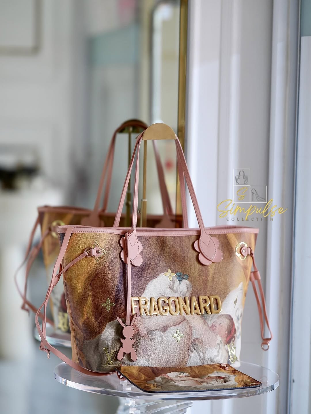 LOUIS VUITTON Limited Edition Jeff Koons Fragonard Neverfull Mm Tote Bag