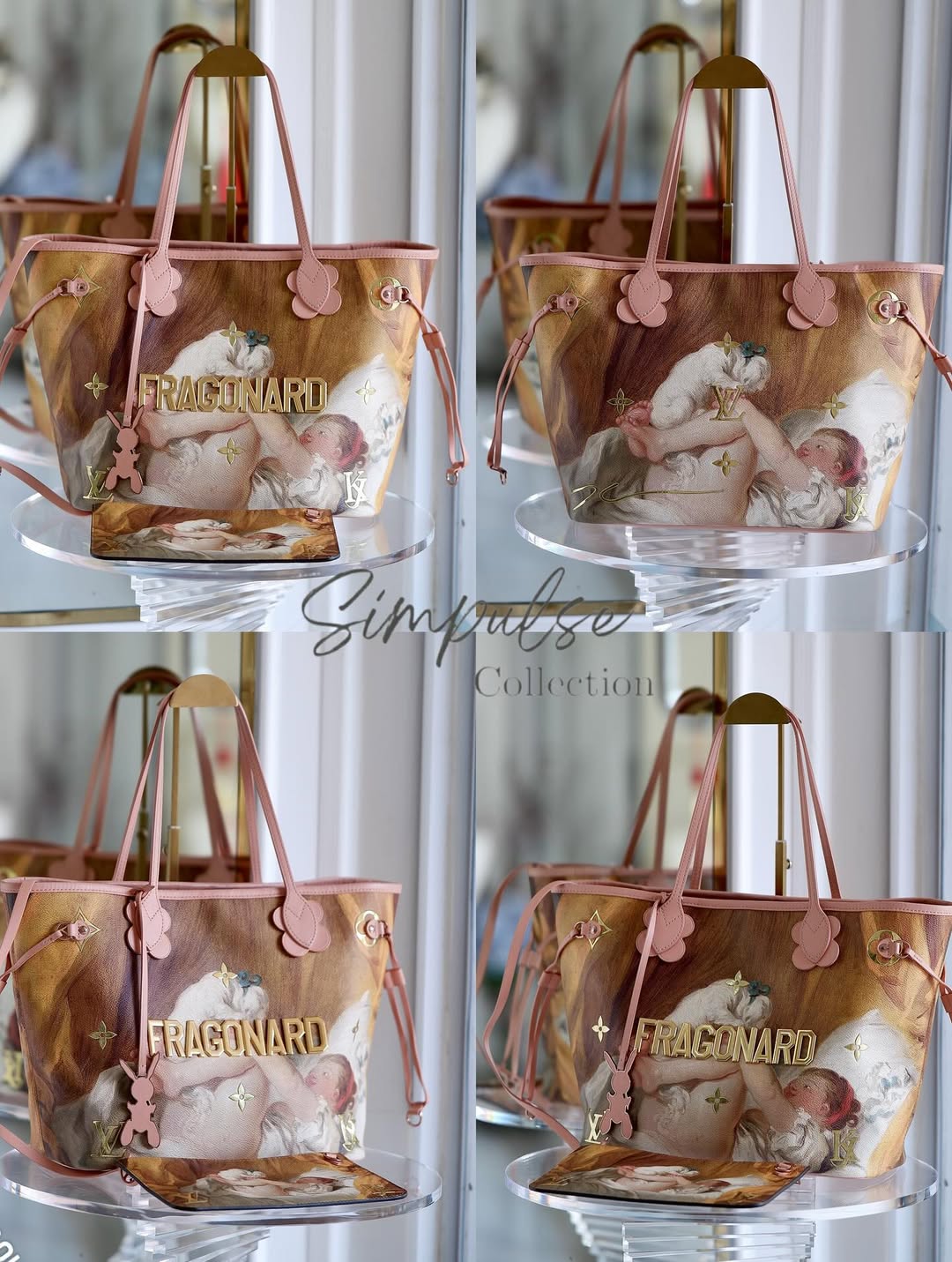 LOUIS VUITTON Limited Edition Jeff Koons Fragonard Neverfull Mm Tote Bag