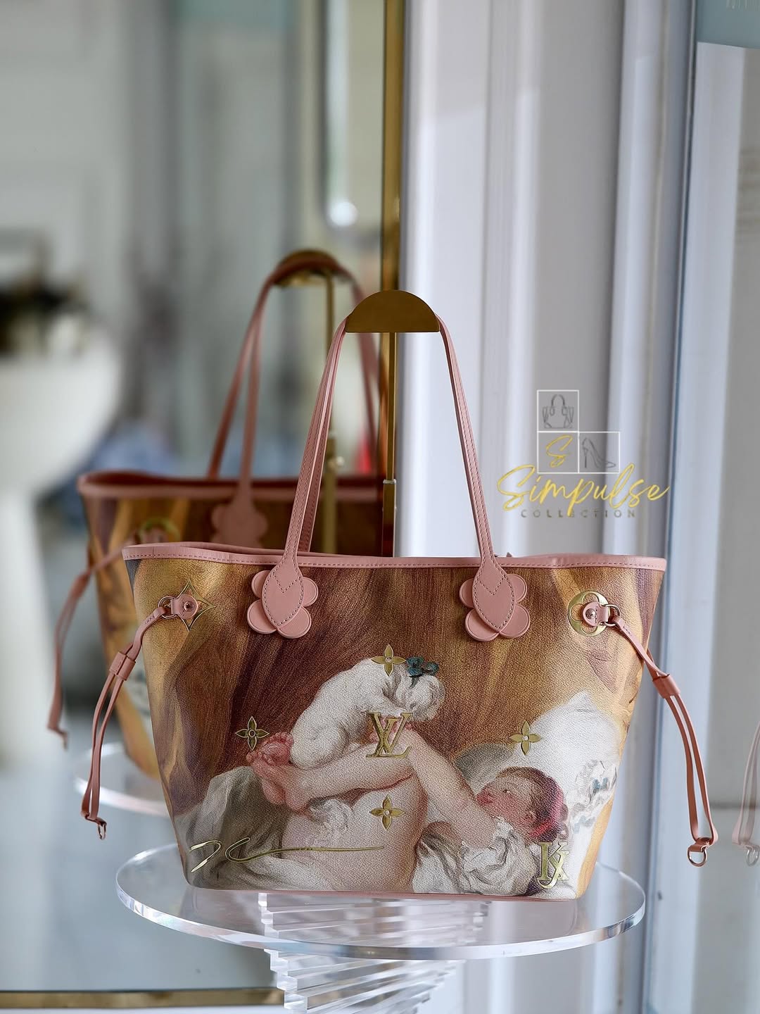 LOUIS VUITTON Limited Edition Jeff Koons Fragonard Neverfull Mm Tote Bag