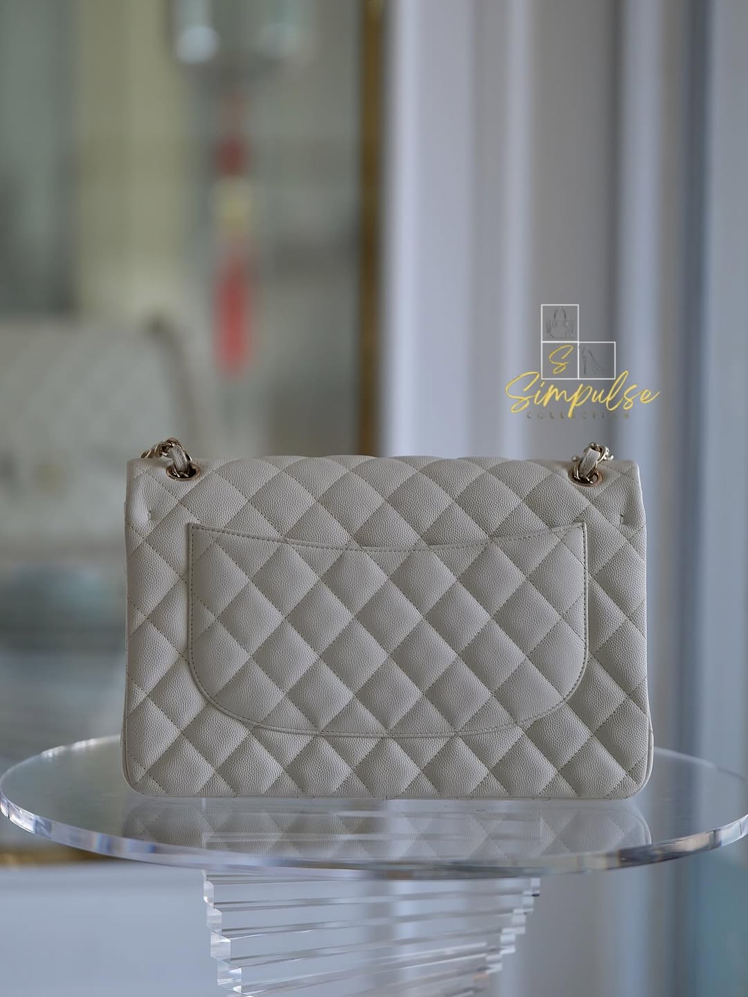 CHANEL Jumbo Double Flap Caviar LGHW