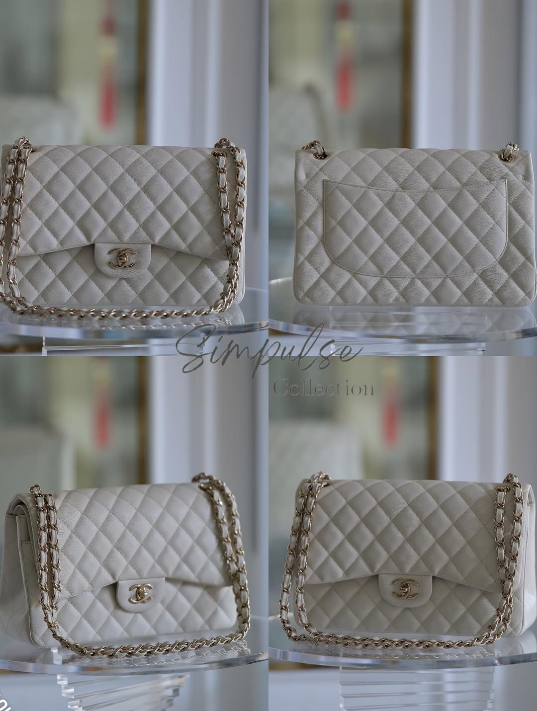 CHANEL Jumbo Double Flap Caviar LGHW