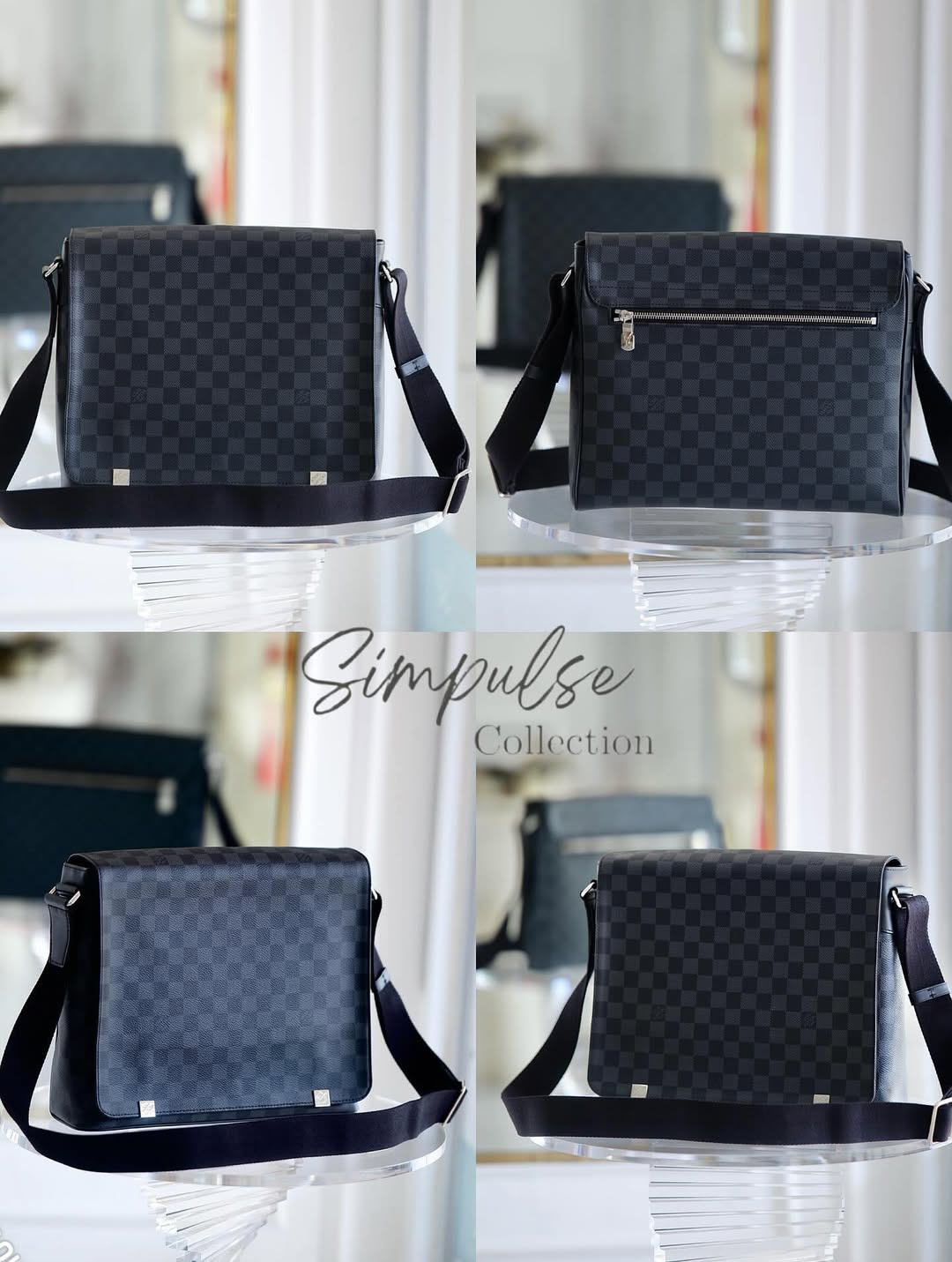 LOUIS VUITTON District Mm Messenger Graphite