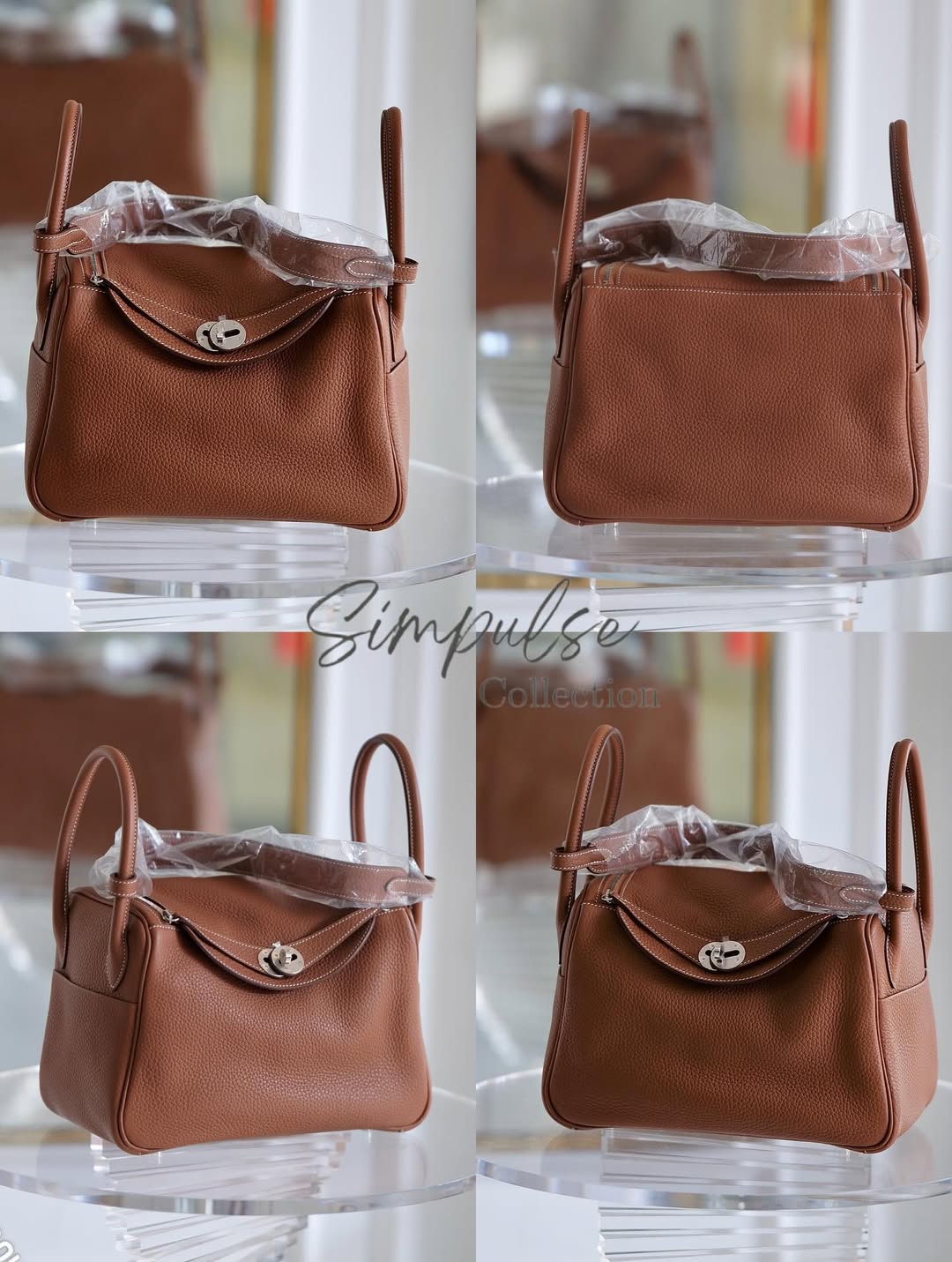 HERMES Lindy 26 Gold Tan PHW