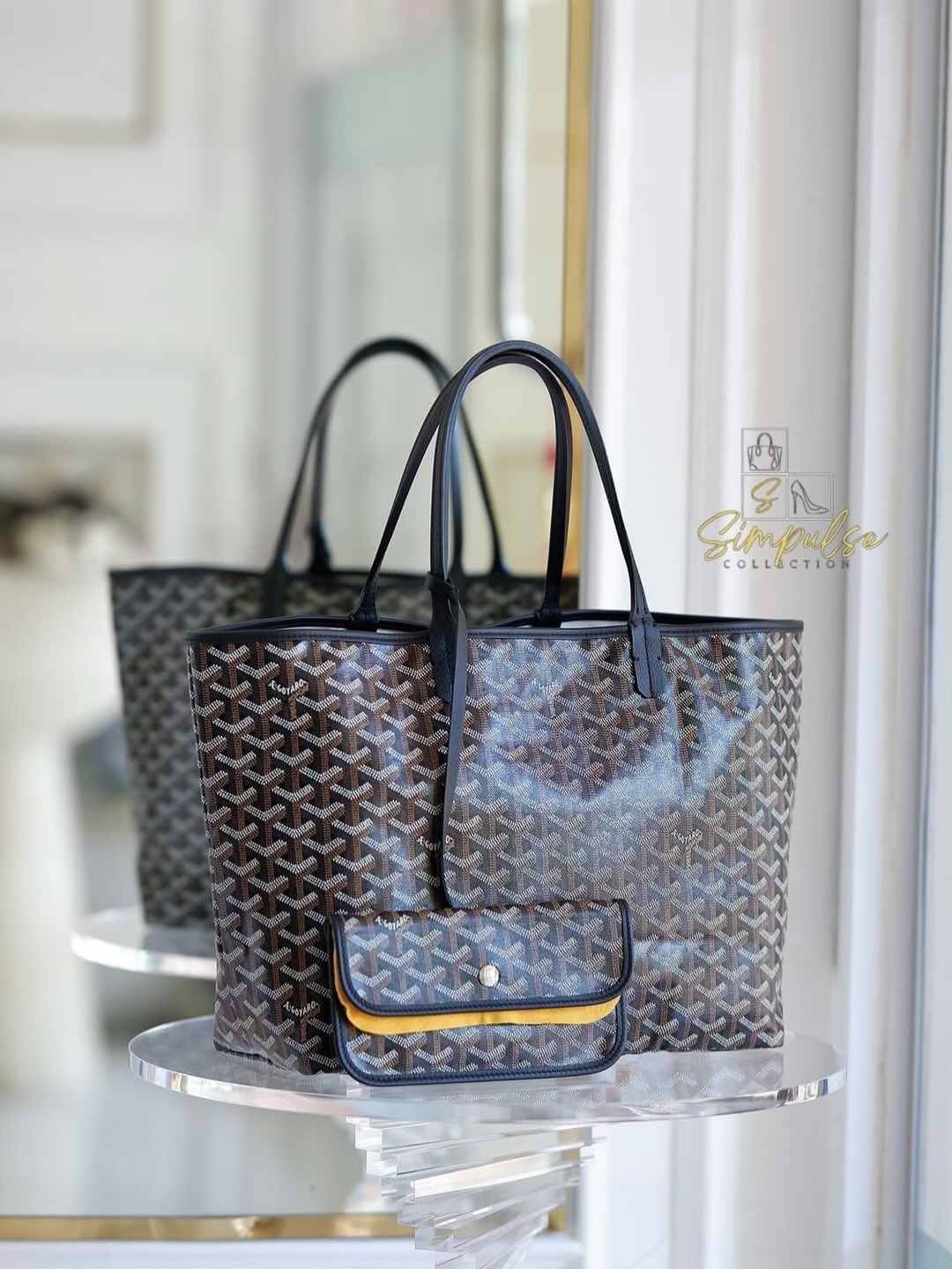 Goyard St. Louis Black in Pm Size