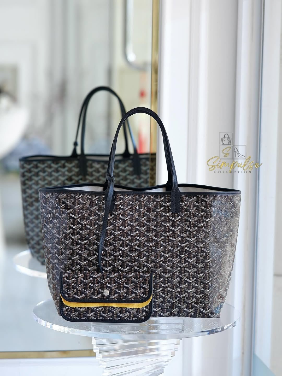 Goyard St. Louis Black in Pm Size