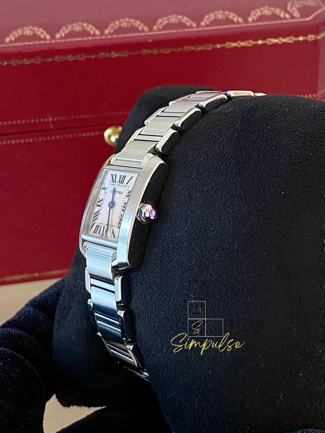 Cartier Tank Française Stainless Steel Ladies Watch