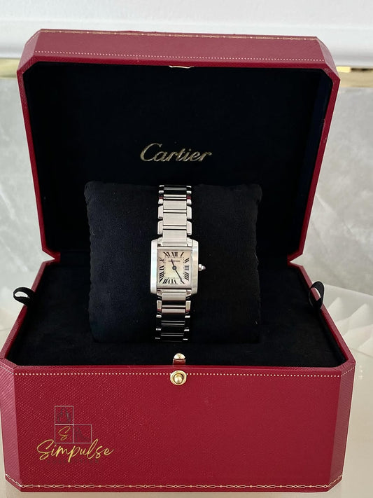 Cartier Tank Française Stainless Steel Ladies Watch