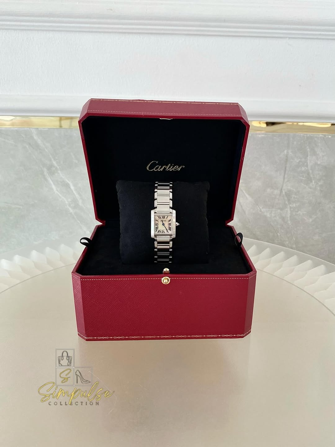 Cartier Tank Française Stainless Steel Ladies Watch