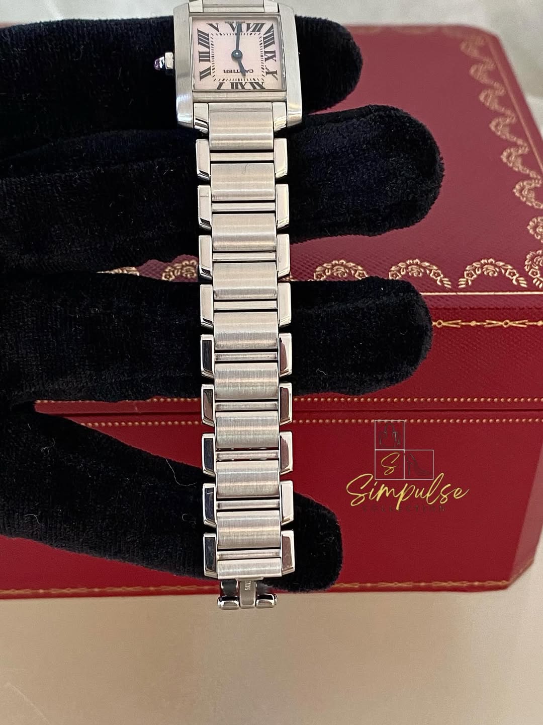 Cartier Tank Française Stainless Steel Ladies Watch