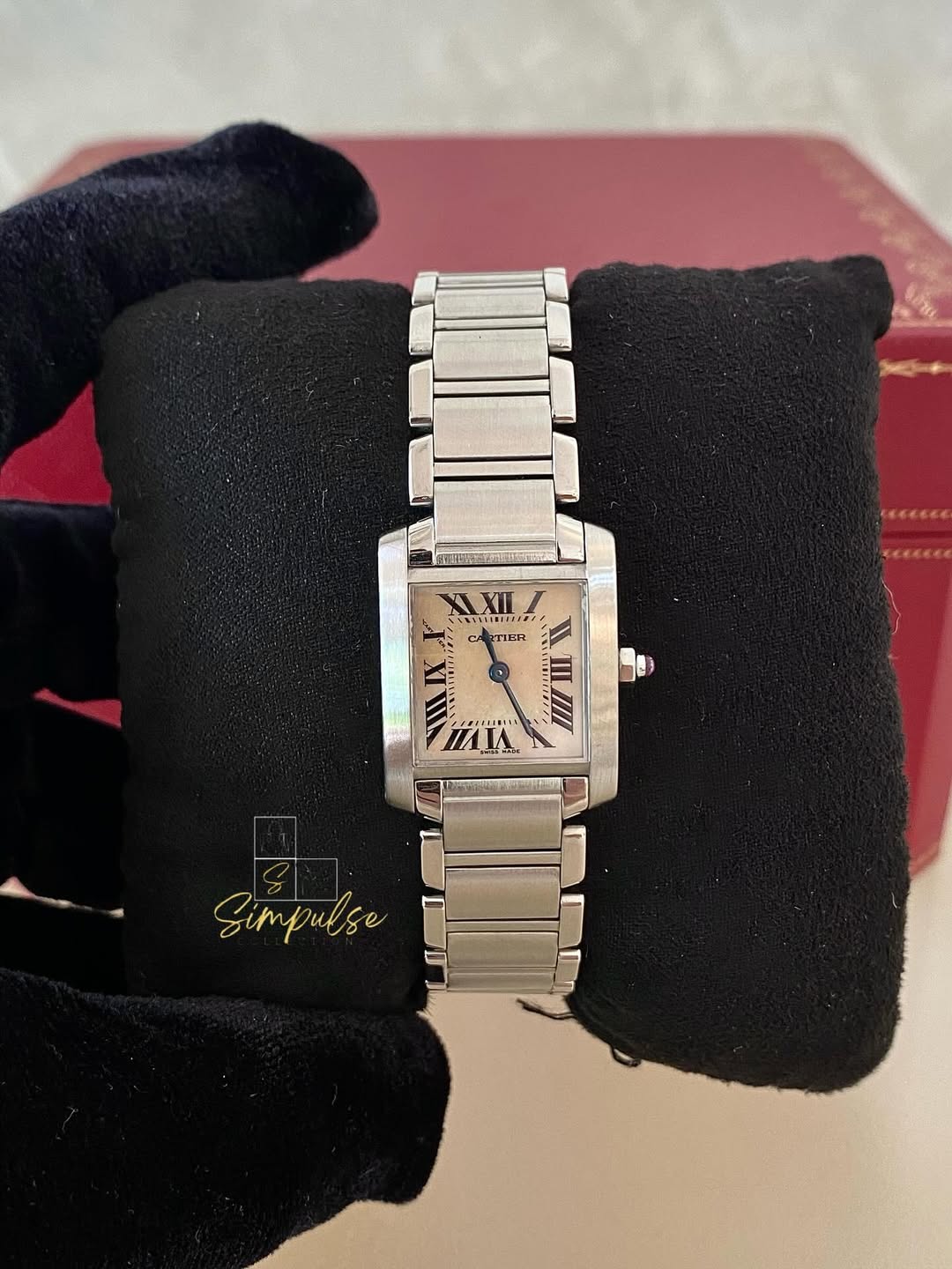 Cartier Tank Française Stainless Steel Ladies Watch