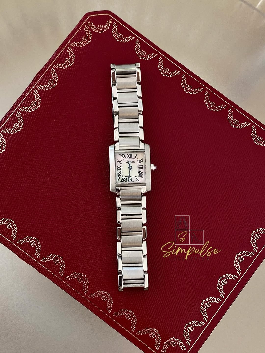 Cartier Tank Française Stainless Steel Ladies Watch
