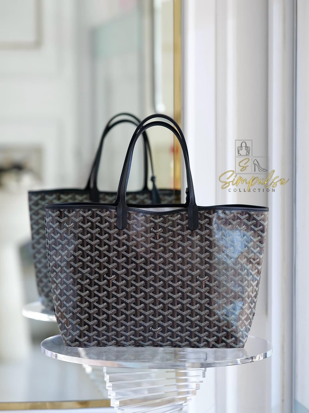 Goyard St. Louis Black in Pm Size